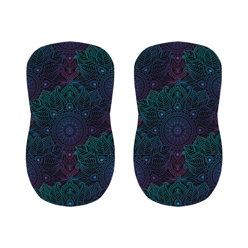 Purple And Teal Mandala Print Bar Stool Covers