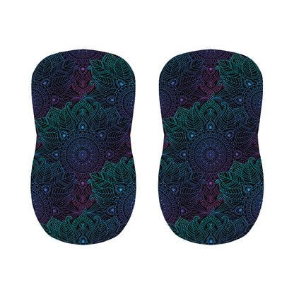 Purple And Teal Mandala Print Bar Stool Covers