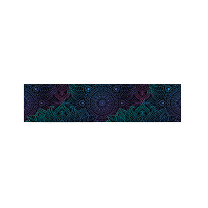 Purple And Teal Mandala Print Bed Runner