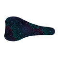 Purple And Teal Mandala Print Bicycle Seat Cover