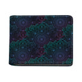 Purple And Teal Mandala Print Bifold Wallet