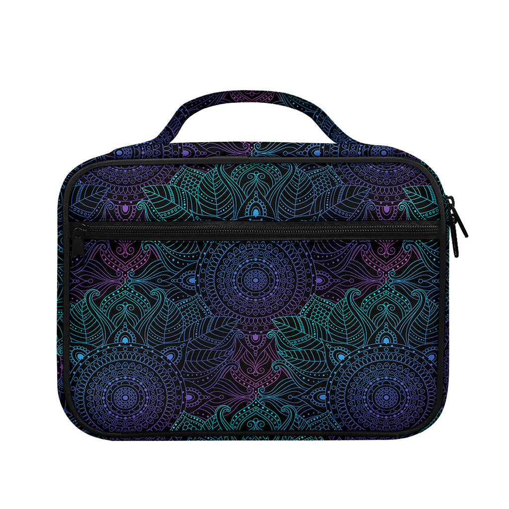 Purple And Teal Mandala Print Briefcase Bible Bag