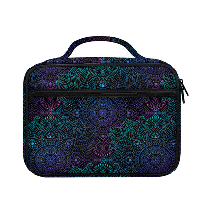 Purple And Teal Mandala Print Briefcase Bible Bag
