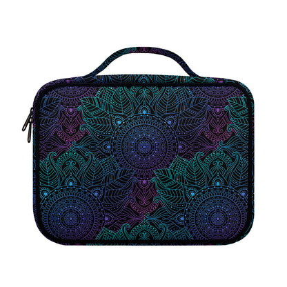 Purple And Teal Mandala Print Briefcase Bible Bag