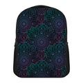 Purple And Teal Mandala Print Casual Backpack