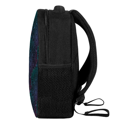 Purple And Teal Mandala Print Casual Backpack
