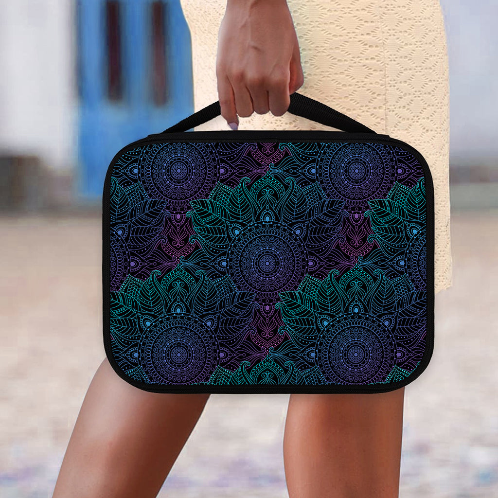 Purple And Teal Mandala Print Classic Bible Case