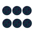 Purple And Teal Mandala Print Coaster Set