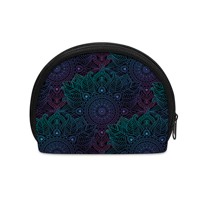 Purple And Teal Mandala Print Coin Purse