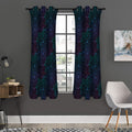 Purple And Teal Mandala Print Grommet Curtain Panels