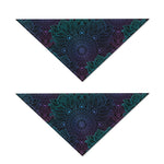 Purple And Teal Mandala Print Dog Bandana
