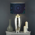 Purple And Teal Mandala Print Drum Lamp Shade