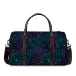 Purple And Teal Mandala Print Duffle Bag