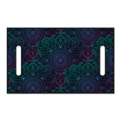 Purple And Teal Mandala Print Golf Cart Seat Cover