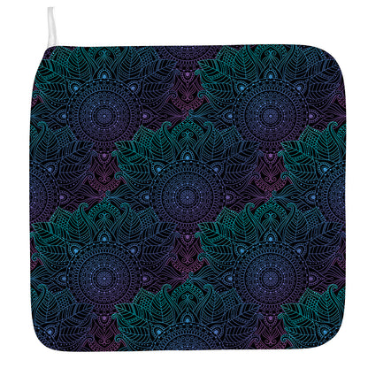 Purple And Teal Mandala Print Hand Towel