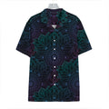Purple And Teal Mandala Print Hawaiian Shirt