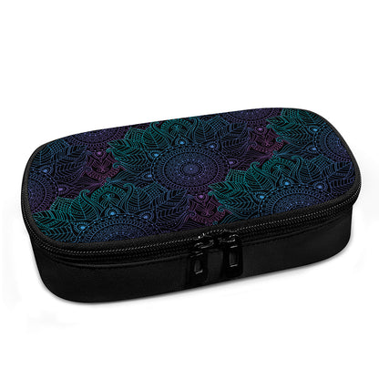 Purple And Teal Mandala Print Insulin Cooler Travel Case