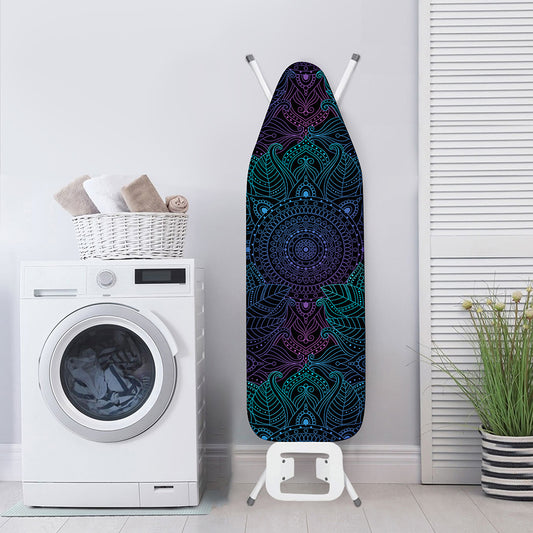 Purple And Teal Mandala Print Ironing Board Cover