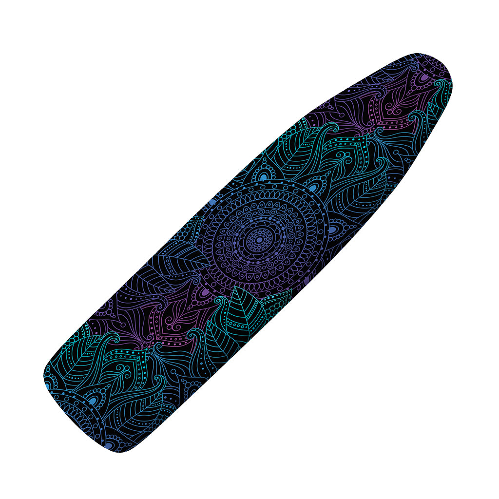 Purple And Teal Mandala Print Ironing Board Cover