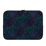 Purple And Teal Mandala Print Laptop Sleeve