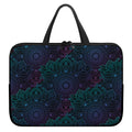 Purple And Teal Mandala Print Laptop Sleeve With Handle