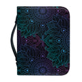 Purple And Teal Mandala Print Leather Bible Cover