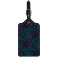 Purple And Teal Mandala Print Luggage Tag