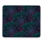 Purple And Teal Mandala Print Mouse Pad