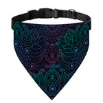Purple And Teal Mandala Print Over The Collar Dog Bandana