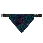 Purple And Teal Mandala Print Over The Collar Dog Bandana