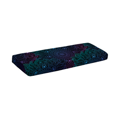 Purple And Teal Mandala Print Piano Keyboard Cover