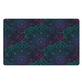 Purple And Teal Mandala Print Polyester Doormat