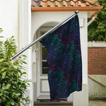 Purple And Teal Mandala Print Polyester Flag