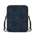 Purple And Teal Mandala Print Rectangular Crossbody Bag