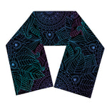 Purple And Teal Mandala Print Scarf