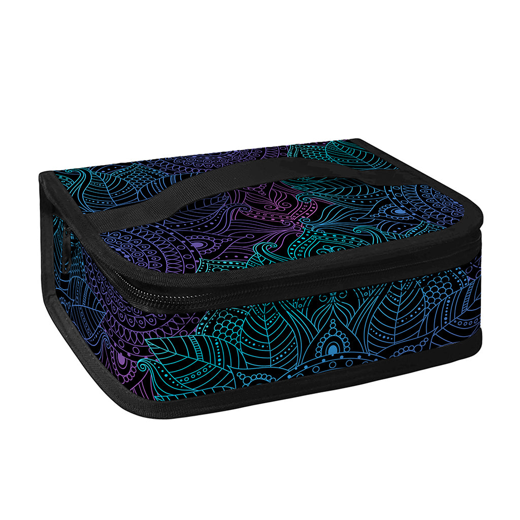 Purple And Teal Mandala Print Small Lunch Bag