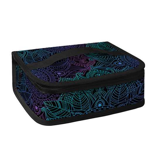 Purple And Teal Mandala Print Small Lunch Bag