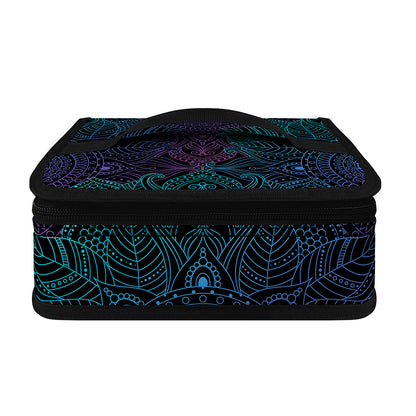 Purple And Teal Mandala Print Small Lunch Bag