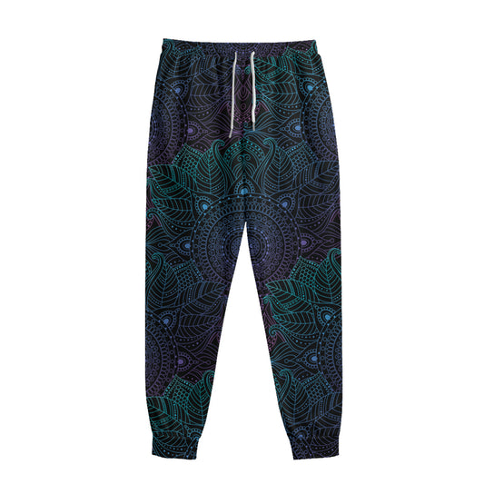 Purple And Teal Mandala Print Sweatpants