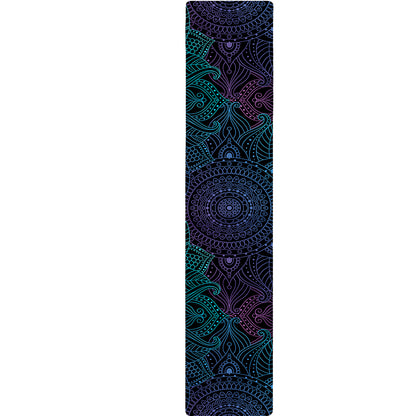 Purple And Teal Mandala Print Table Runner