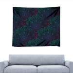 Purple And Teal Mandala Print Tapestry