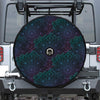 Purple And Teal Mandala Print Tire Cover With Camera Hole