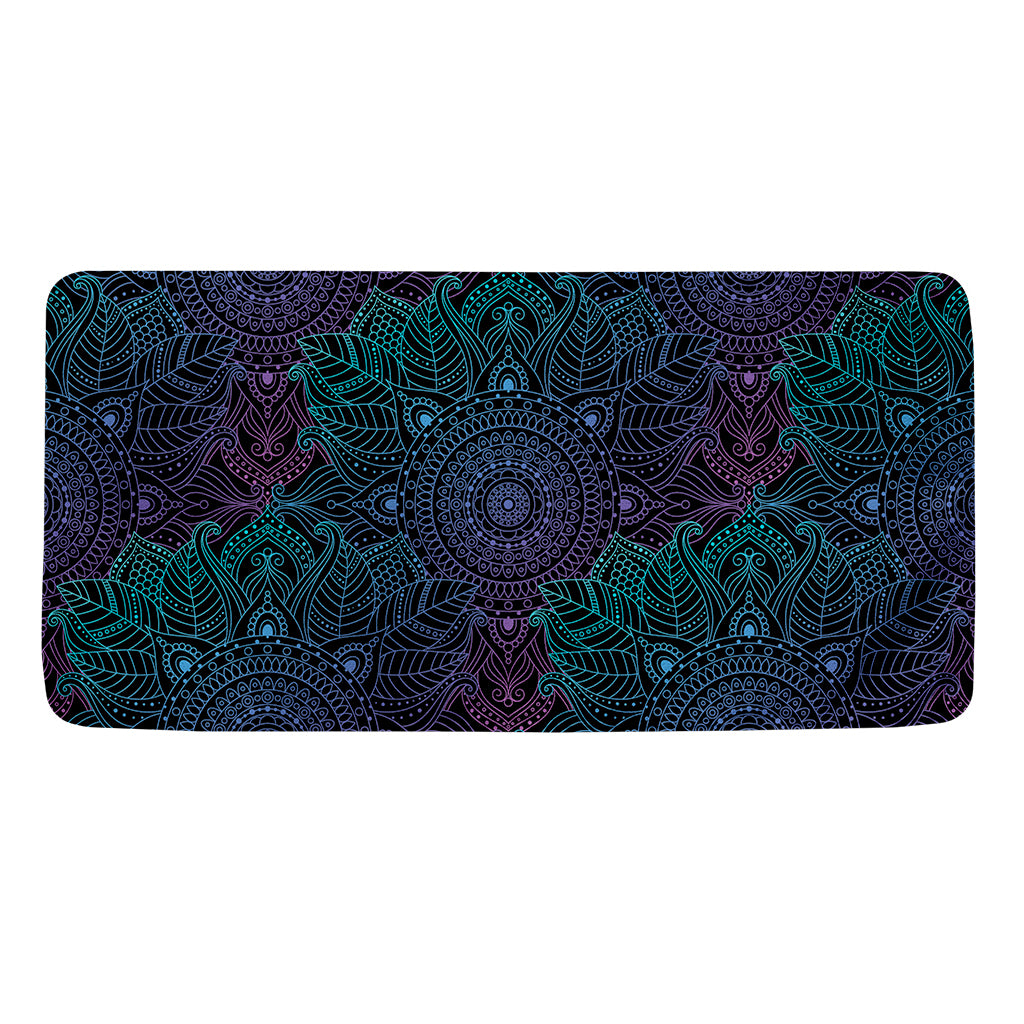 Purple And Teal Mandala Print Towel