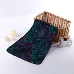 Purple And Teal Mandala Print Towel