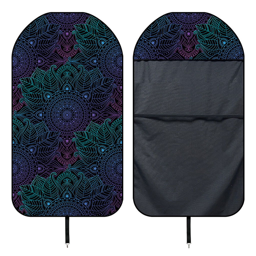 Purple And Teal Mandala Print Waterproof Car Seat Cover