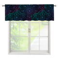 Purple And Teal Mandala Print Window Valance