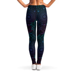 Purple And Teal Mandala Print Women's Leggings