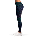 Purple And Teal Mandala Print Women's Leggings