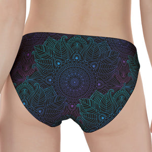 Purple And Teal Mandala Print Women's Panties