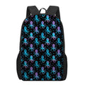 Purple And Teal Octopus Pattern Print 17 Inch Backpack